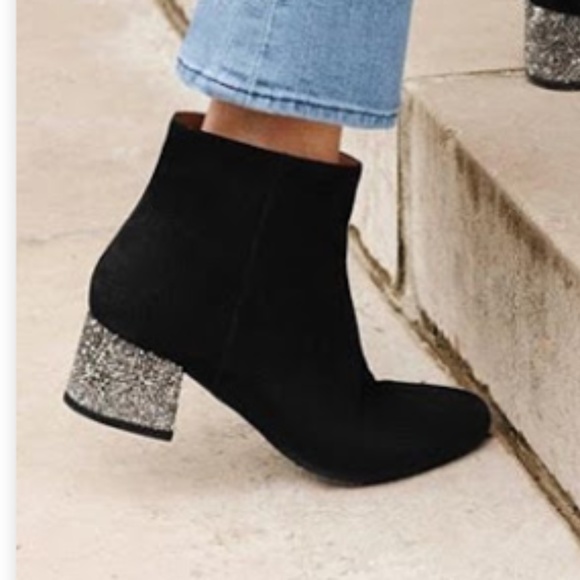 Glitter heel booties Clearance